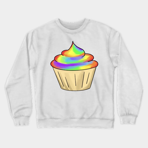 vanilla rainbow cupcake Crewneck Sweatshirt by xaxuokxenx